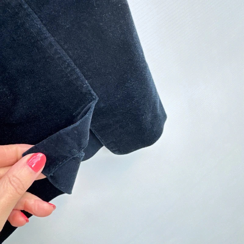 Pure Collection Navy Washed Velvet Wrap Pencil Skirt UK 14 BNWT rrp £69 - Image 7