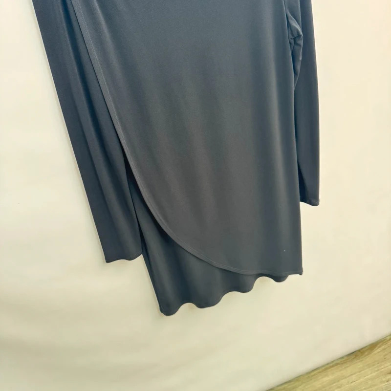 Phase Eight Black Asymmetric Wrap Front Tunic Top Dress UK 16 - Image 2