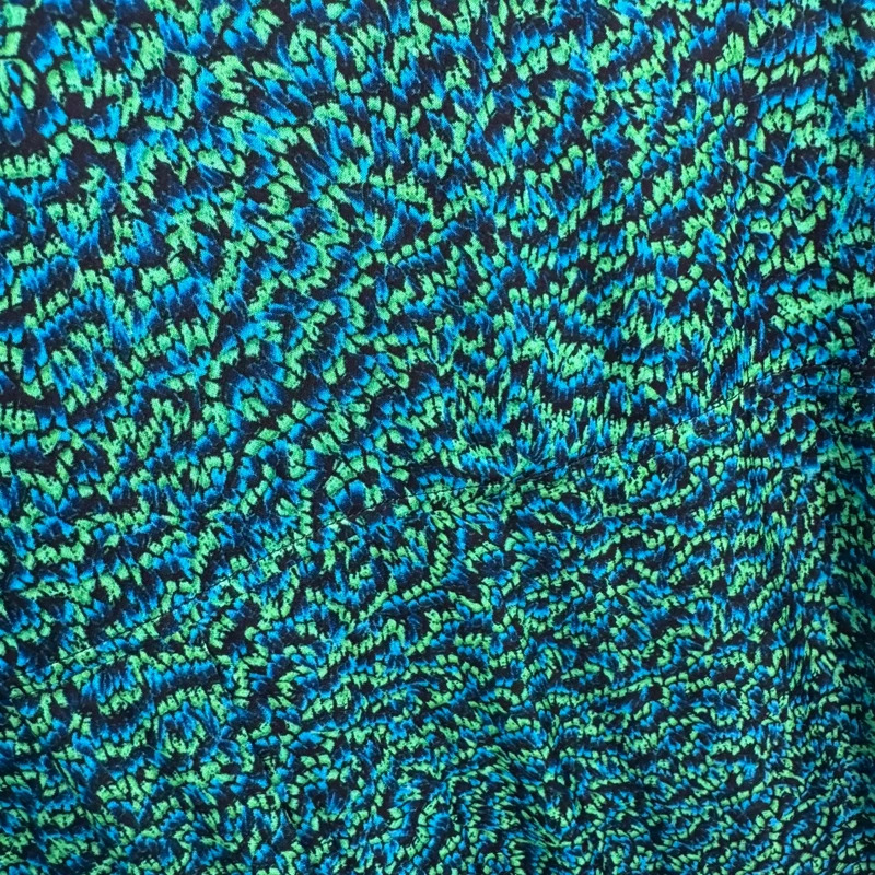 COS Dress EUR 38 UK 10–12 Green Blue Abstract 100% Viscose Maxi Length Long Sleeve - Image 3