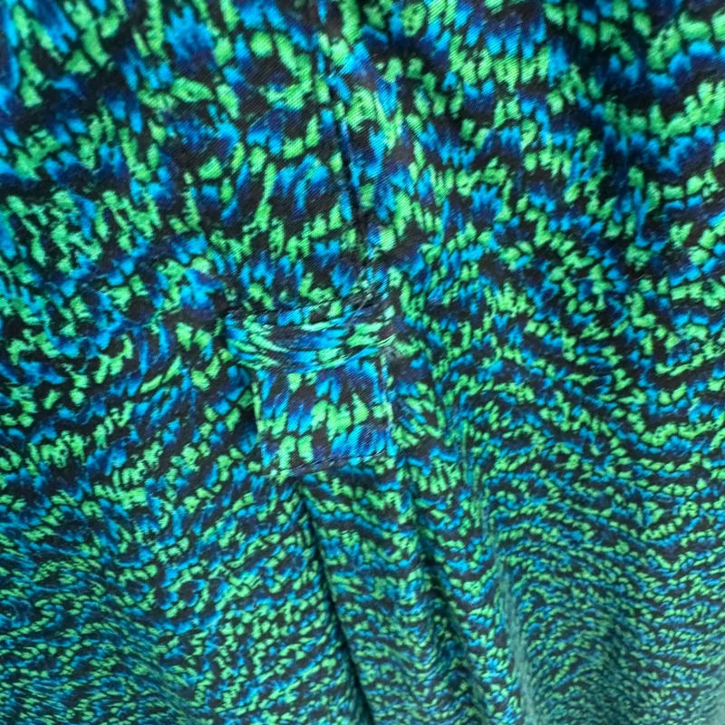 COS Dress EUR 38 UK 10–12 Green Blue Abstract 100% Viscose Maxi Length Long Sleeve - Image 7