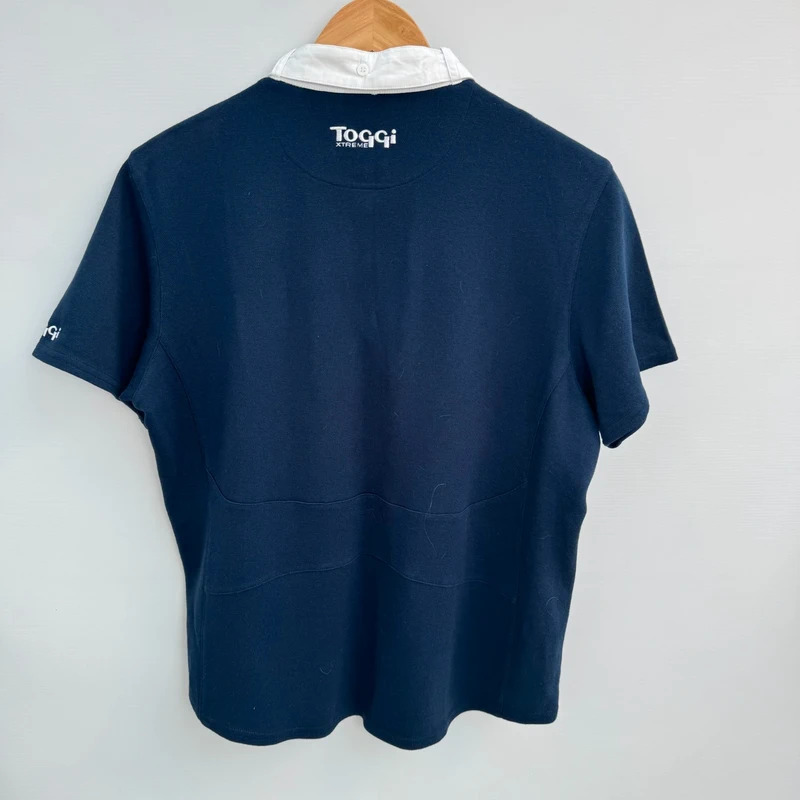Toggi Xtreme Hurley Navy White Show Shirt UK 16 Short Sleeve Equestrian VGC - Image 2