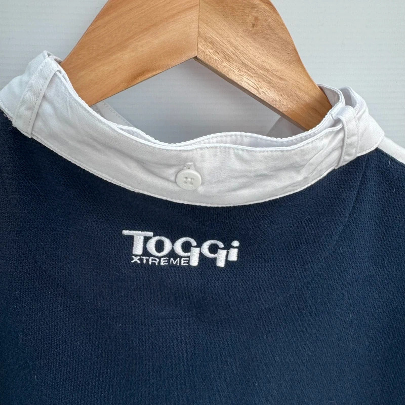 Toggi Xtreme Hurley Navy White Show Shirt UK 16 Short Sleeve Equestrian VGC - Image 5