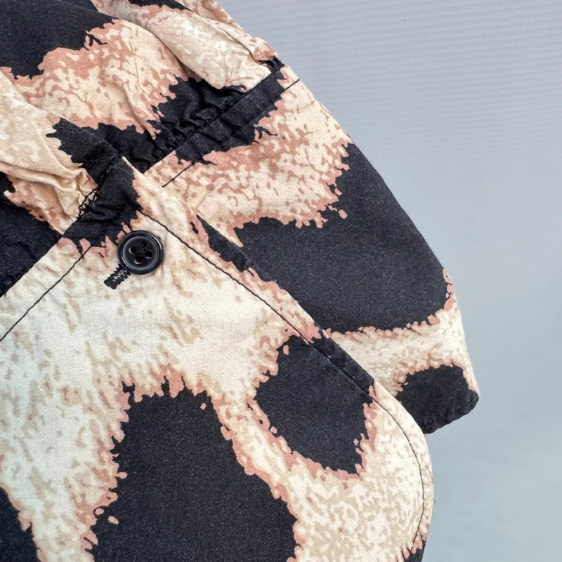 H&M Leopard Print Shirt Dress EUR S UK 10–12 Long Sleeve Relaxed Fit Button Front - Image 5