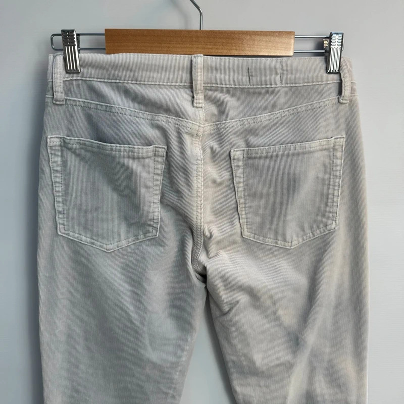 Gap 1969 Real Straight Corduroy Trousers Light Grey W28 Minor Mark - Image 3