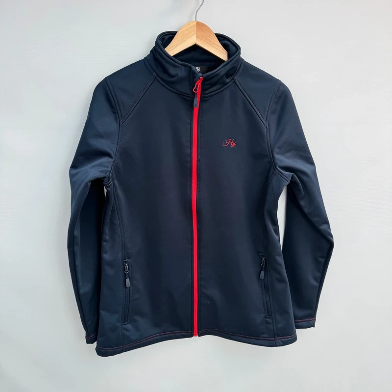 Hy Equestrian Signature Softshell Jacket Navy & Red Size Large L UK 14–16