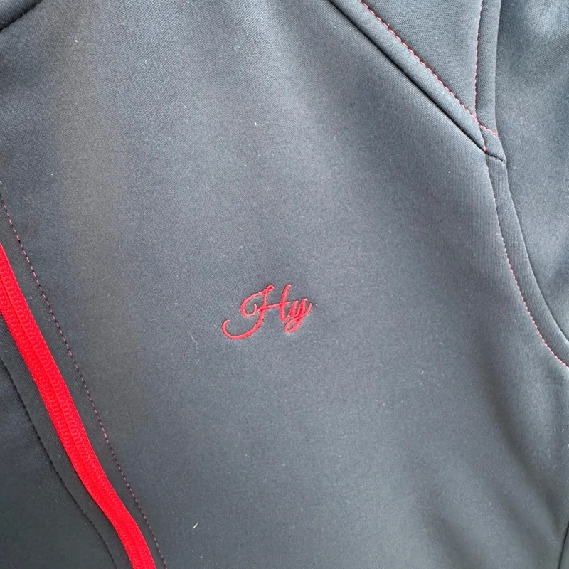 Hy Equestrian Signature Softshell Jacket Navy & Red Size Large L UK 14–16 - Image 5