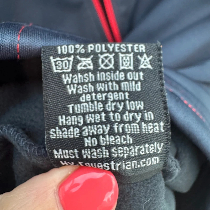 Hy Equestrian Signature Softshell Jacket Navy & Red Size Large L UK 14–16 - Image 9