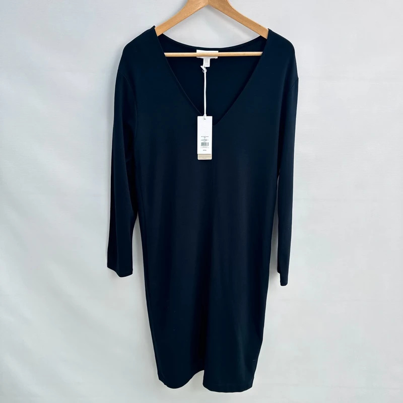 White Label The White Company Navy Cocoon Dress UK 14 BNWT rrp £89 EcoVero