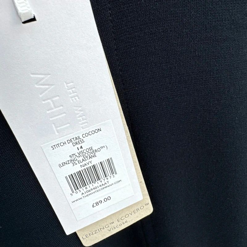 White Label The White Company Navy Cocoon Dress UK 14 BNWT rrp £89 EcoVero - Image 6