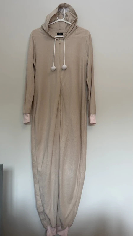 F&F Women’s Bunny Rabbit Fleece Onesie / All In One UK 12–14 Beige Soft Loungewear