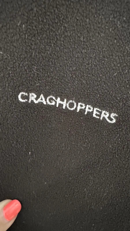 Craghoppers Women’s 1/4 Zip Fleece Jumper UK 18 Black Lightweight Outdoor - Image 2