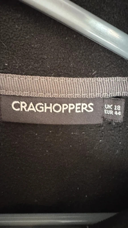 Craghoppers Women’s 1/4 Zip Fleece Jumper UK 18 Black Lightweight Outdoor - Image 5