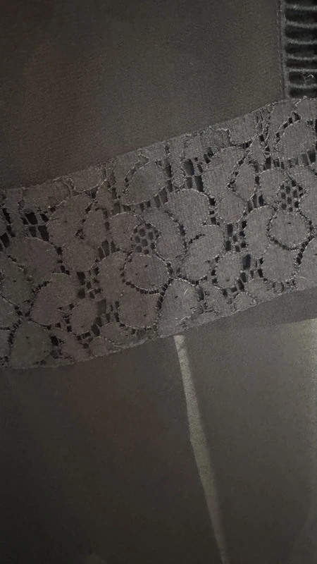 F&F Black Lace Strappy Midi Dress UK 12 Sheer Chiffon Party Cocktail Dress - Image 2