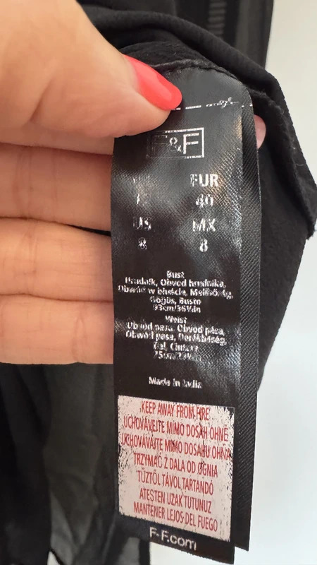 F&F Black Lace Strappy Midi Dress UK 12 Sheer Chiffon Party Cocktail Dress - Image 9