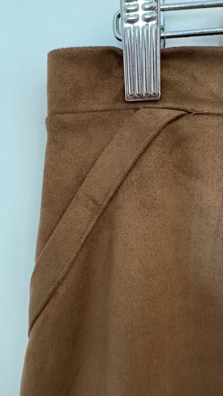 Tu Women’s Faux Suede Mini Skirt UK 12 Tan / Camel Brown A-Line New With Tags - Image 3