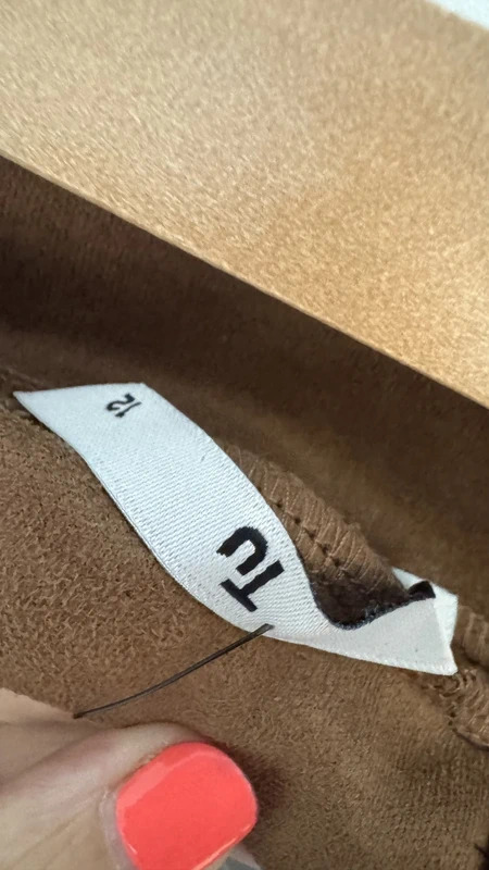 Tu Women’s Faux Suede Mini Skirt UK 12 Tan / Camel Brown A-Line New With Tags - Image 4