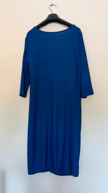 Avon Royal Blue Front Knot Midi Dress UK 14-16 Stretch Jersey Occasion Party Dress - Image 4