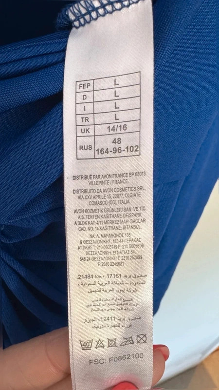 Avon Royal Blue Front Knot Midi Dress UK 14-16 Stretch Jersey Occasion Party Dress - Image 5