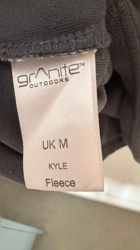 Granite Men’s Outdoors 1/4 Zip Fleece Jumper Size M Grey / Charcoal - Image 7
