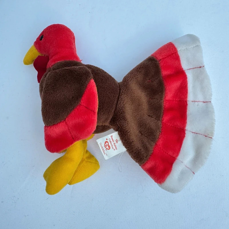 Authentic Vintage Ty Beanie Baby Gobbles the Turkey 1996 Indonesia Tag Rare
