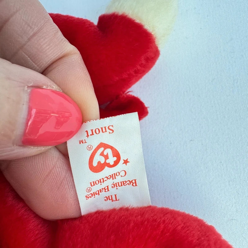 Ty Beanie Baby Snort the Red Bull 1995 P.E. Pellets Indonesia KR Tag All Tags Attached - Image 4