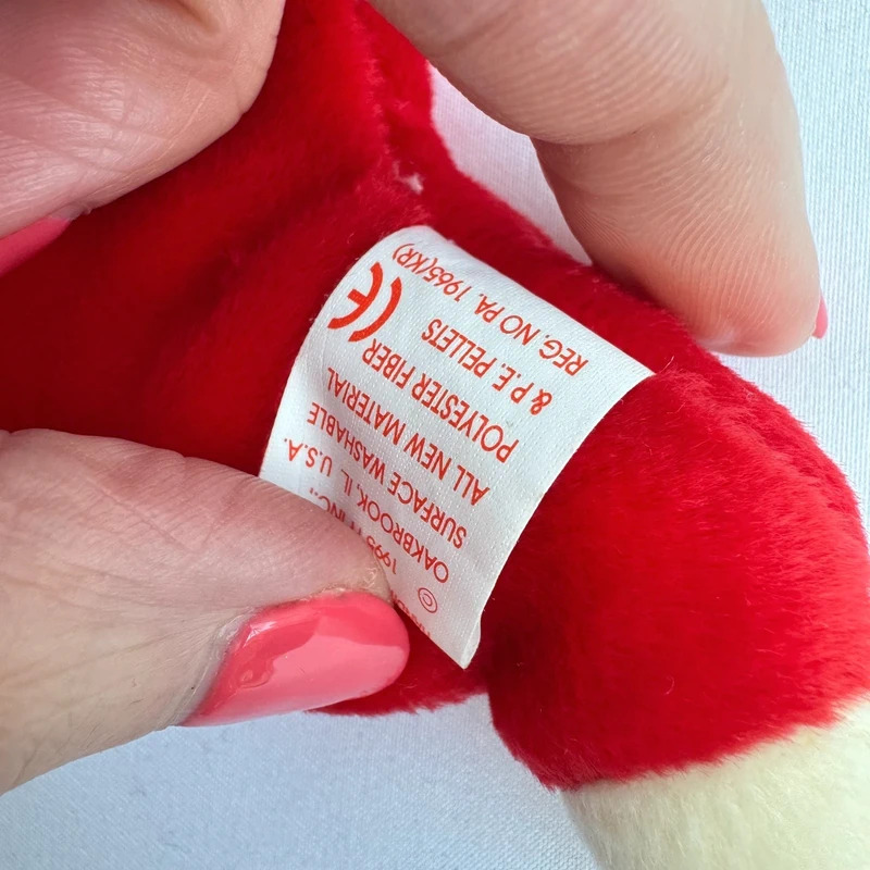 Ty Beanie Baby Snort the Red Bull 1995 P.E. Pellets Indonesia KR Tag All Tags Attached - Image 5