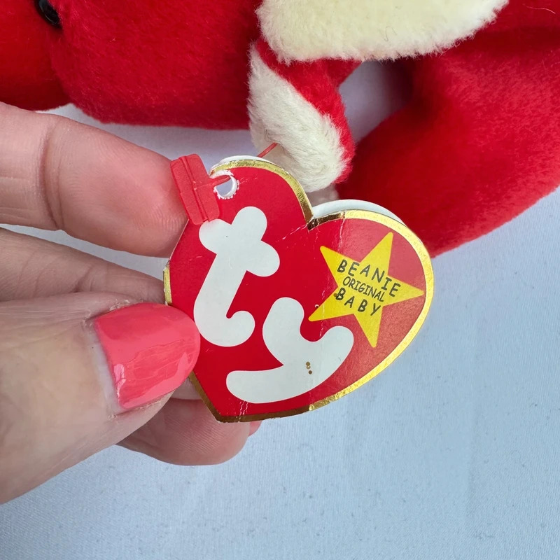 Ty Beanie Baby Snort the Red Bull 1995 P.E. Pellets Indonesia KR Tag All Tags Attached - Image 6