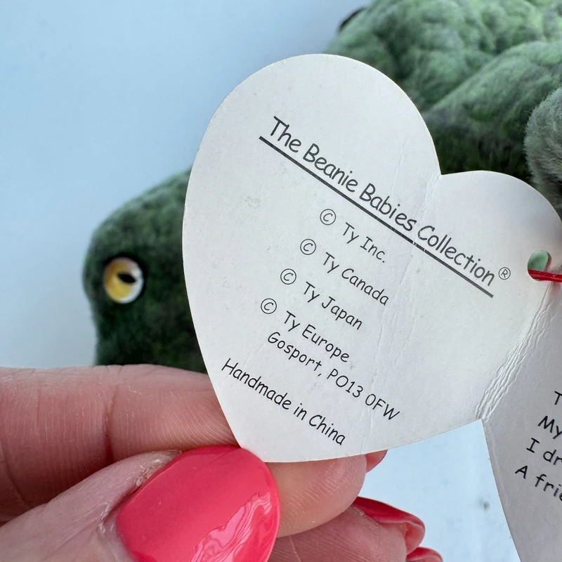 Ty Beanie Baby Swampy the Alligator 2000 P.E. Pellets China KR Tag All Tags Attached - Image 8