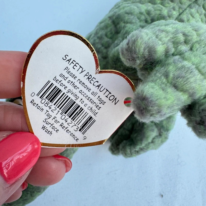 Ty Beanie Baby Swampy the Alligator 2000 P.E. Pellets China KR Tag All Tags Attached - Image 10