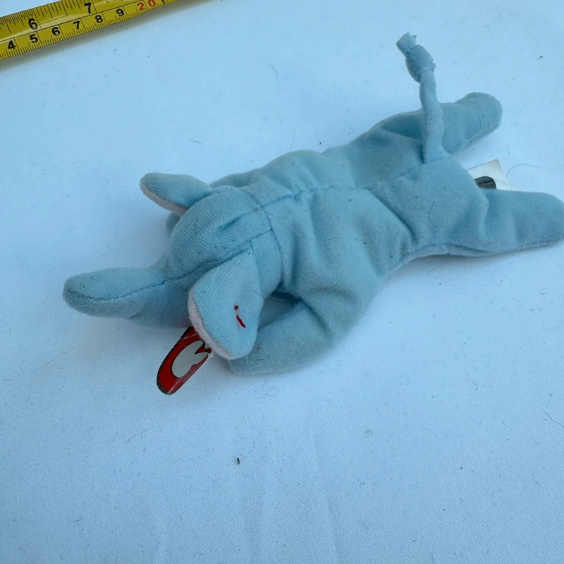 Ty Teenie Beanie Baby Peanut the Light Blue Elephant 1993 McDonald’s Tags Attached