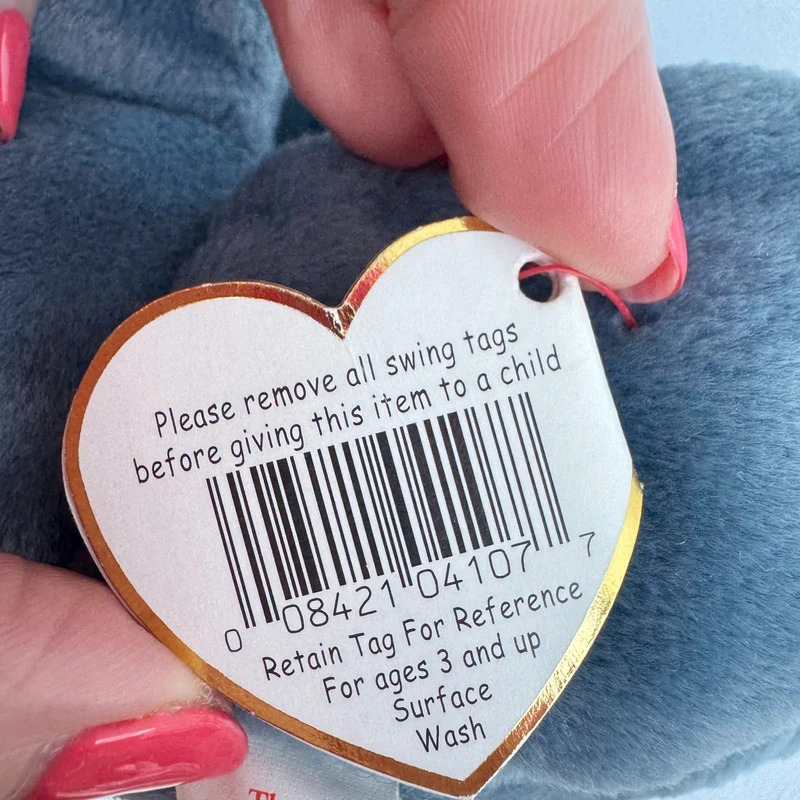 Ty Beanie Baby Scoop the Pelican 1996 Indonesia P.E. Pellets KR Tag - Tags Attached - Image 5