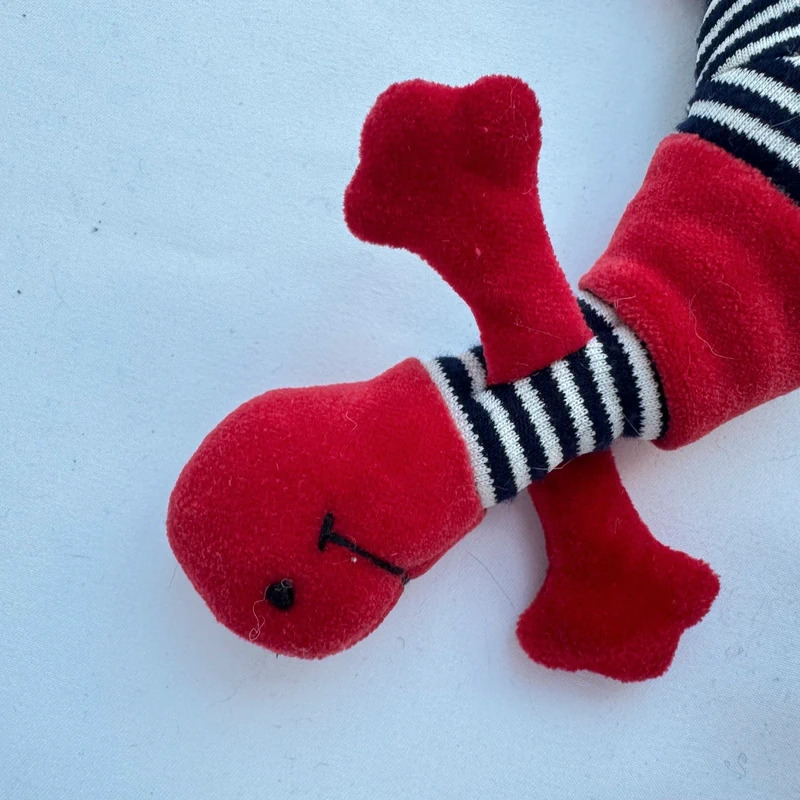 Jellycat Wiggly Worm Red Black Striped Vintage Retired Soft Toy Tag Attached - Image 3