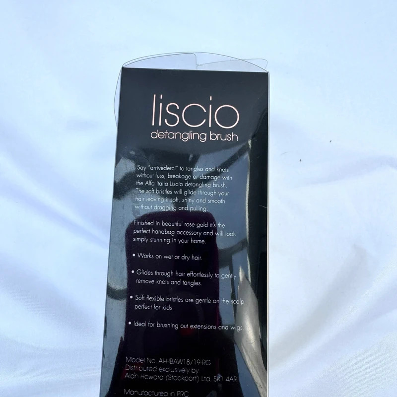Alfa Italia Liscio Gold Detangling Hair Brush Brand New Boxed - Image 4
