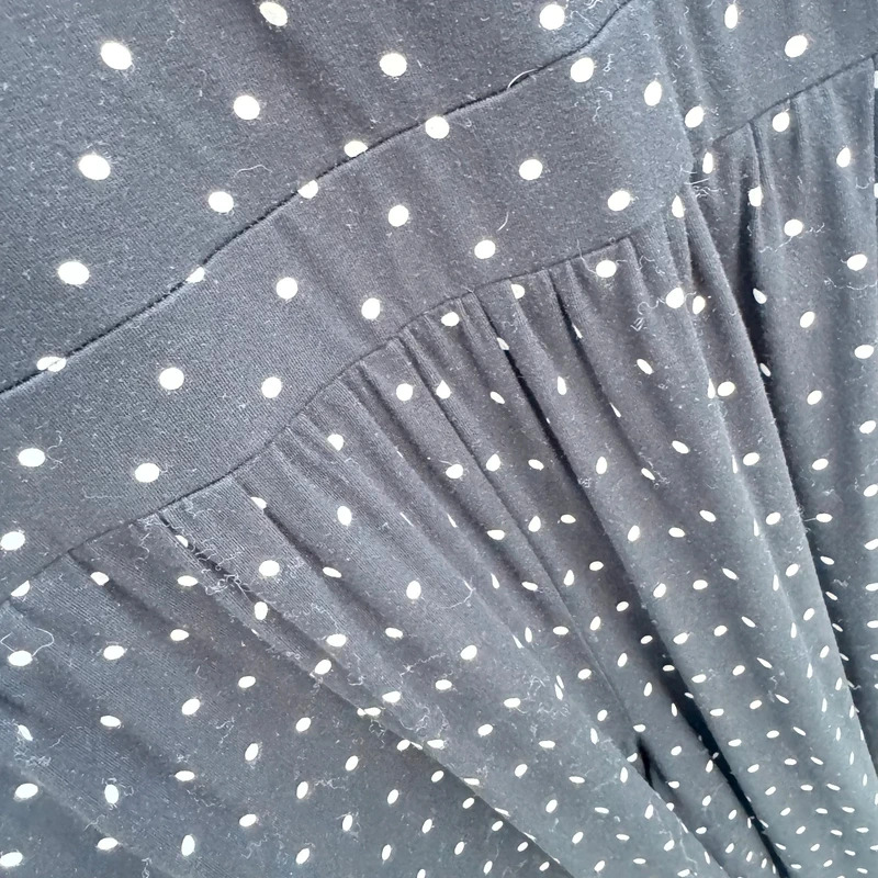 Editor's Cut Wrap Jumpsuit UK 14 Black White Polka Dot Short Sleeve Stretch Pockets - Image 5
