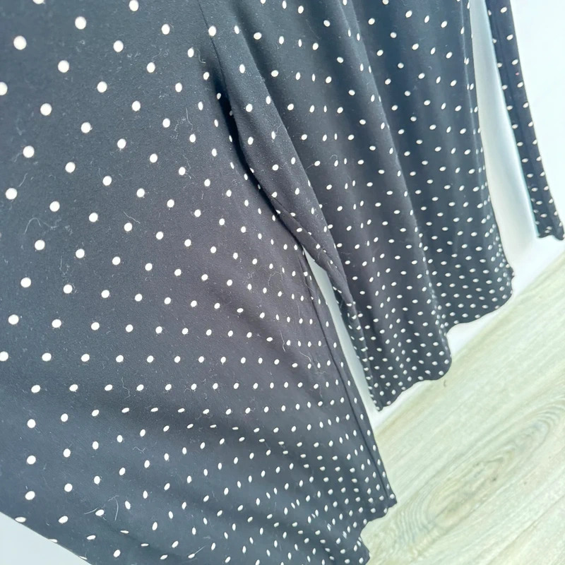 Editor's Cut Wrap Jumpsuit UK 14 Black White Polka Dot Short Sleeve Stretch Pockets - Image 7