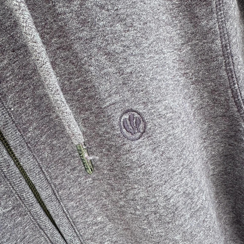 Fat Face Port J Full Zip Hoodie | Size L | Dark Purple Heather Cotton Blend - Image 2
