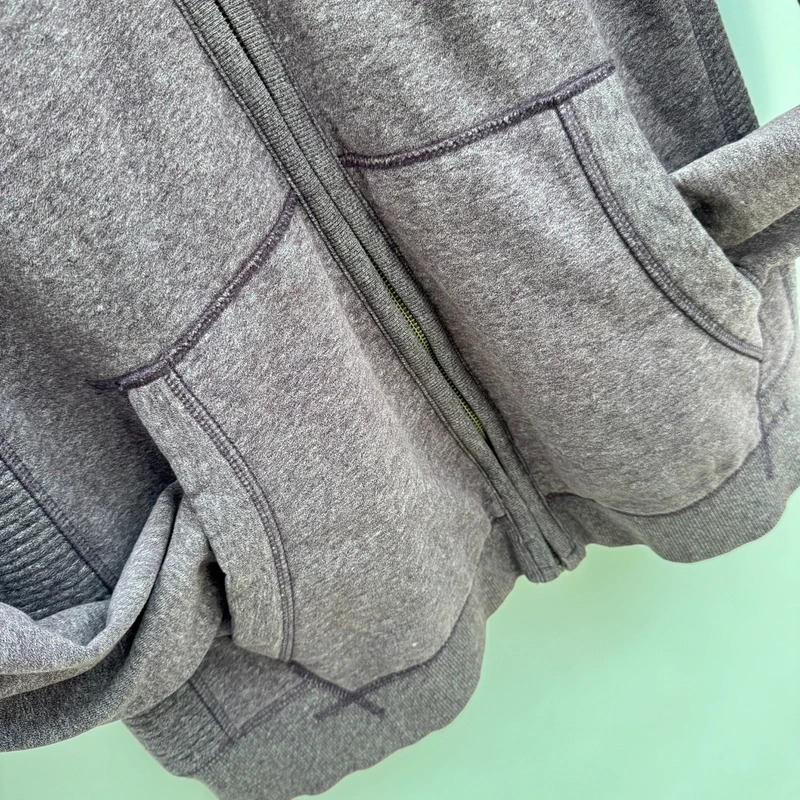 Fat Face Port J Full Zip Hoodie | Size L | Dark Purple Heather Cotton Blend - Image 3