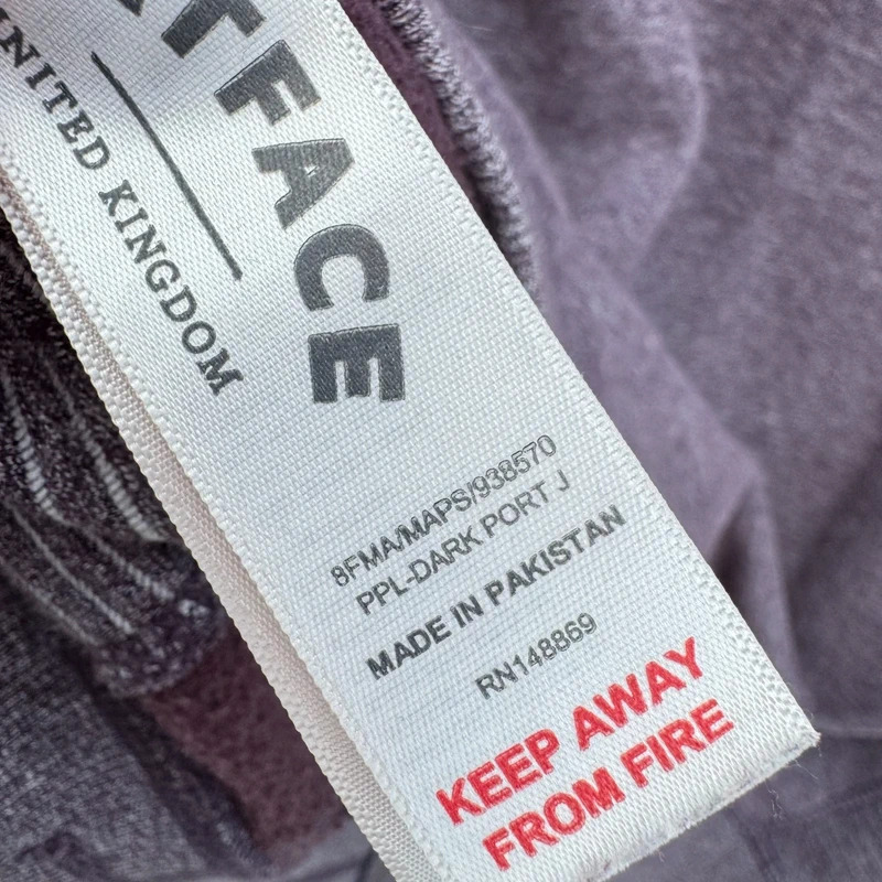 Fat Face Port J Full Zip Hoodie | Size L | Dark Purple Heather Cotton Blend - Image 9