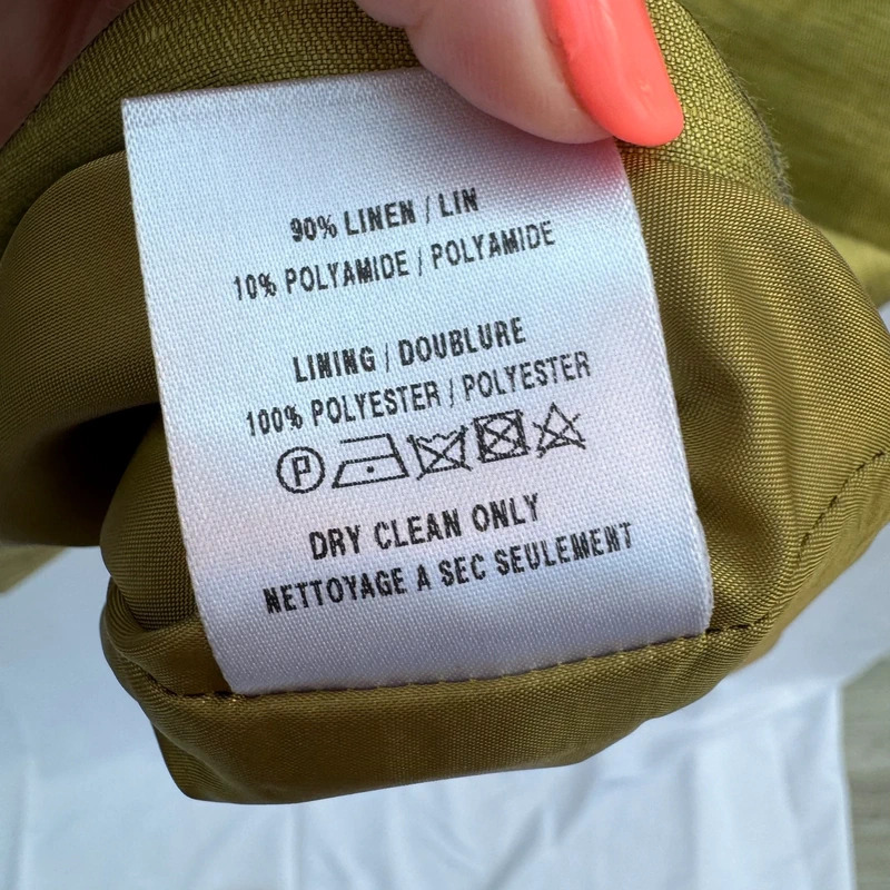 Kaliko UK 16 Chartreuse Olive Linen Dress Jacket Suit Wedding Occasion - Image 7