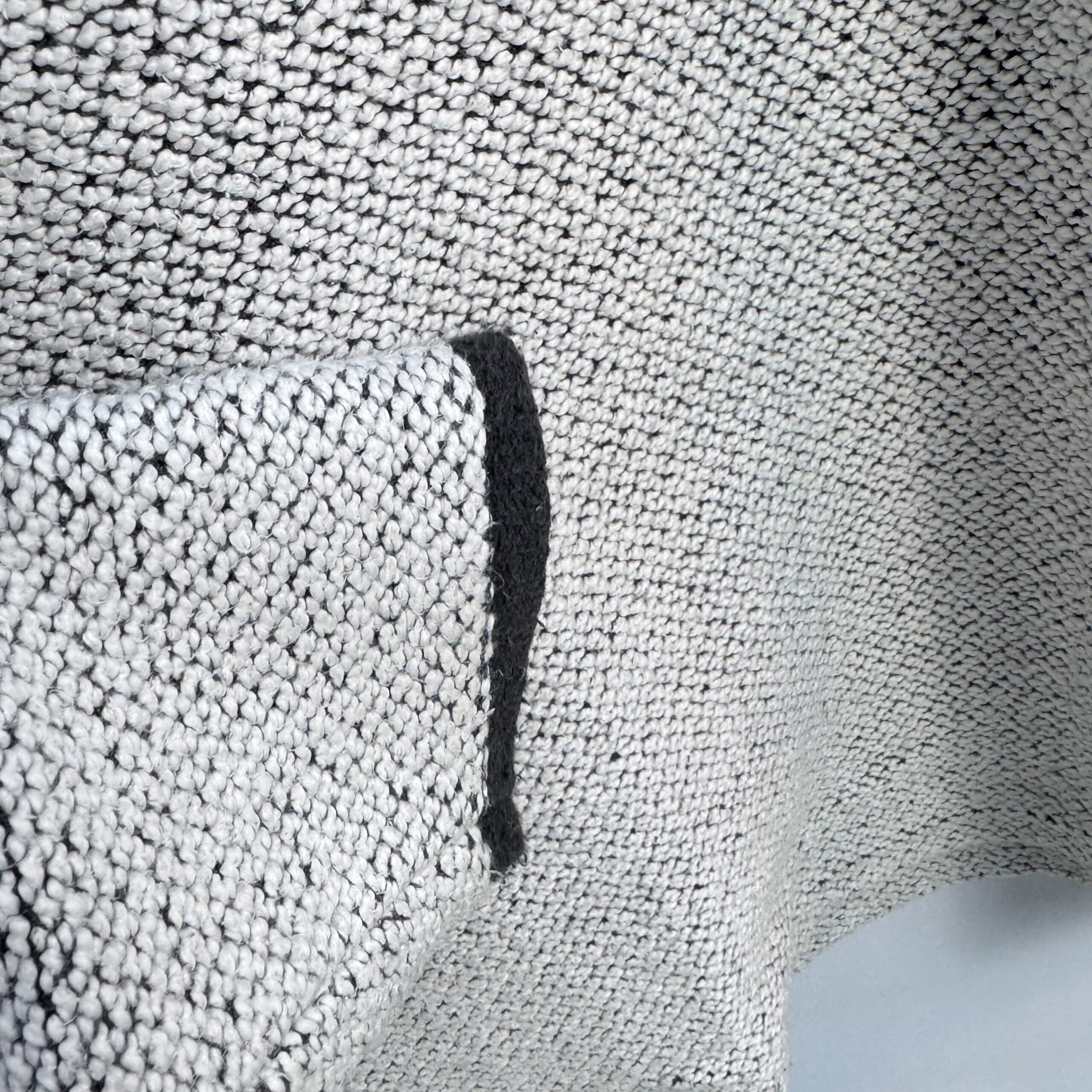 Weird Fish 1/4 Zip Jumper S White Grey Marl Waffle Knit Mens Pullover Casual - Image 2