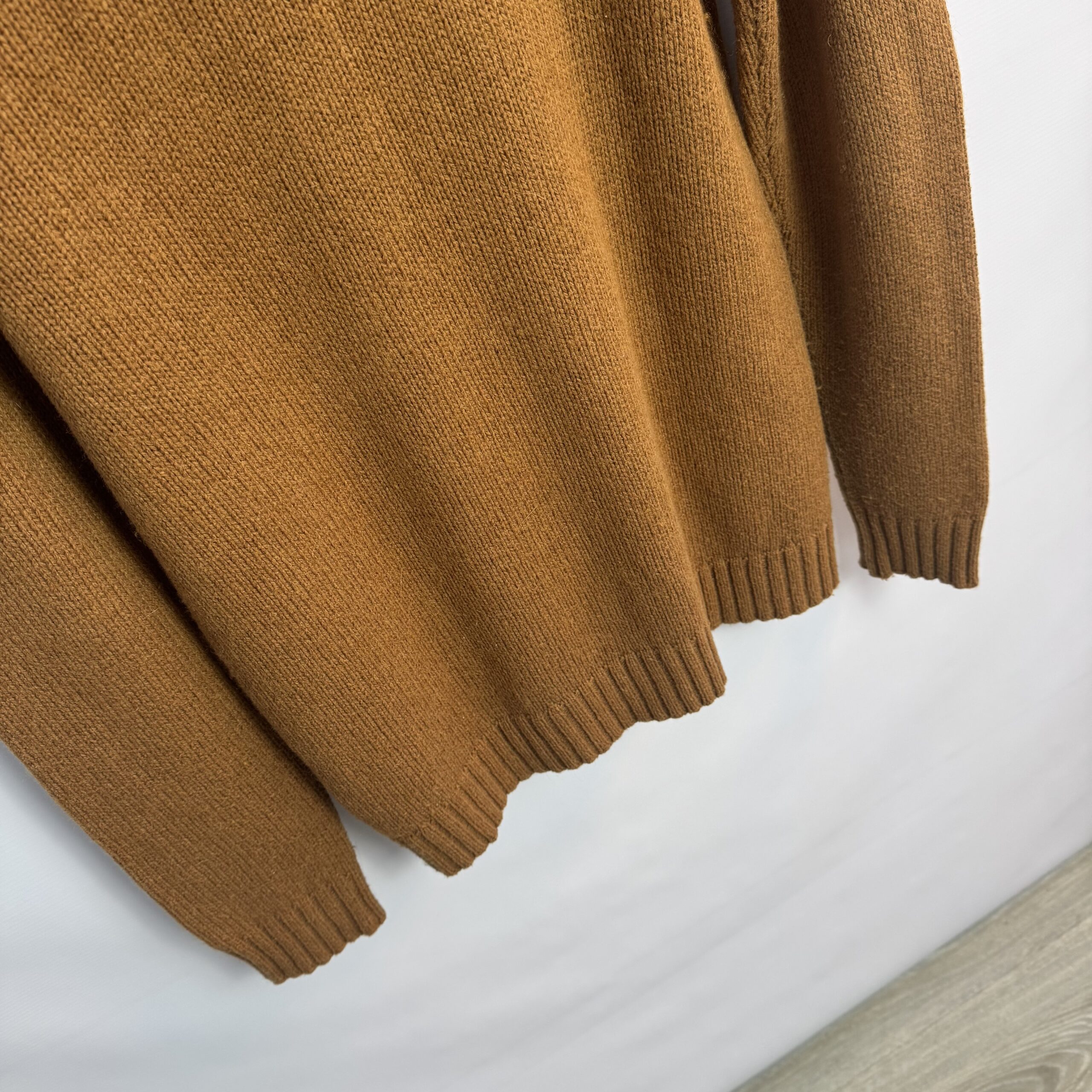 Fat Face Turmeric Crew Neck Jumper - Ochre Cotton Blend - Size S - Image 7