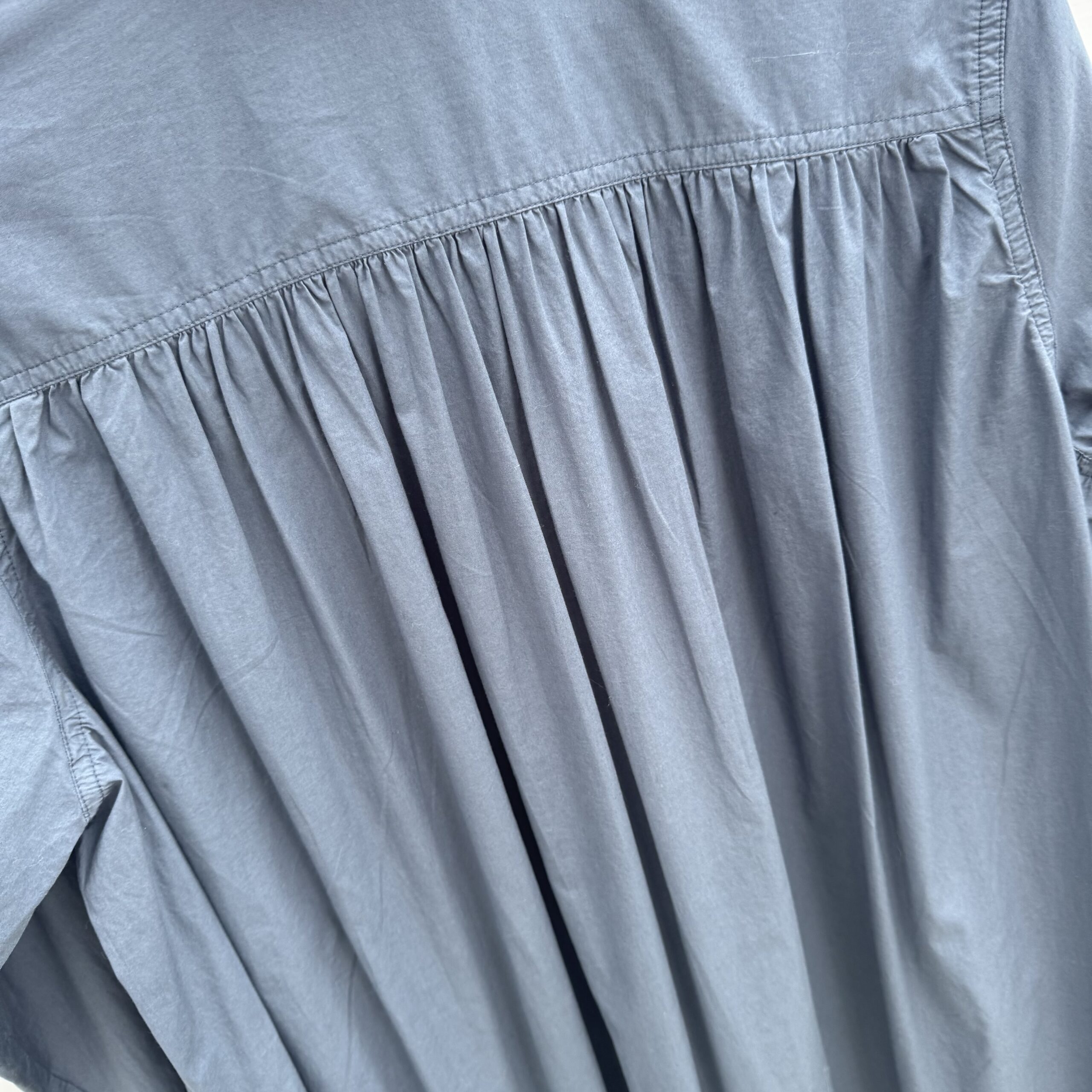Project AJ117 Helene Slate Grey Organic Cotton Maxi Shirt Dress UK 12–14 - Image 8
