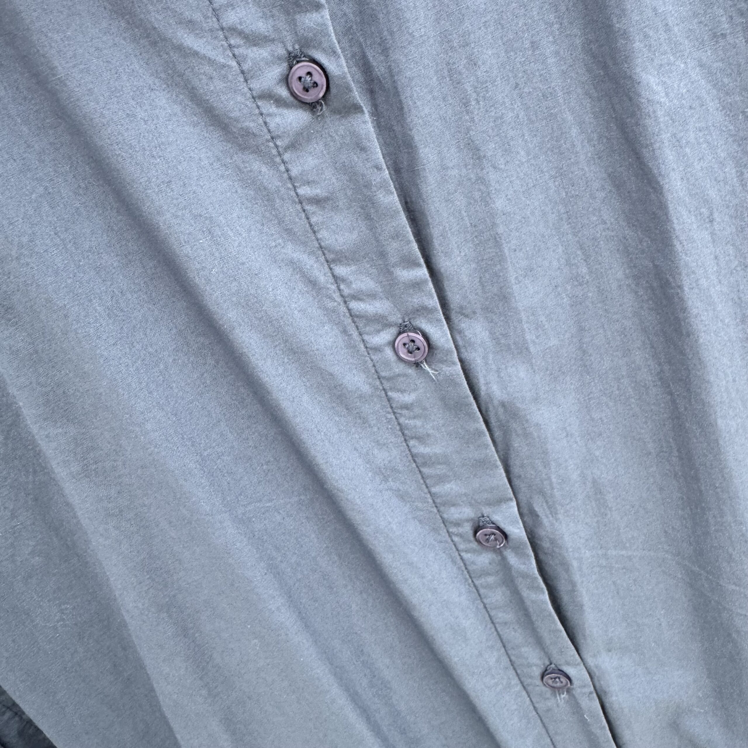 Project AJ117 Helene Slate Grey Organic Cotton Maxi Shirt Dress UK 12–14 - Image 6