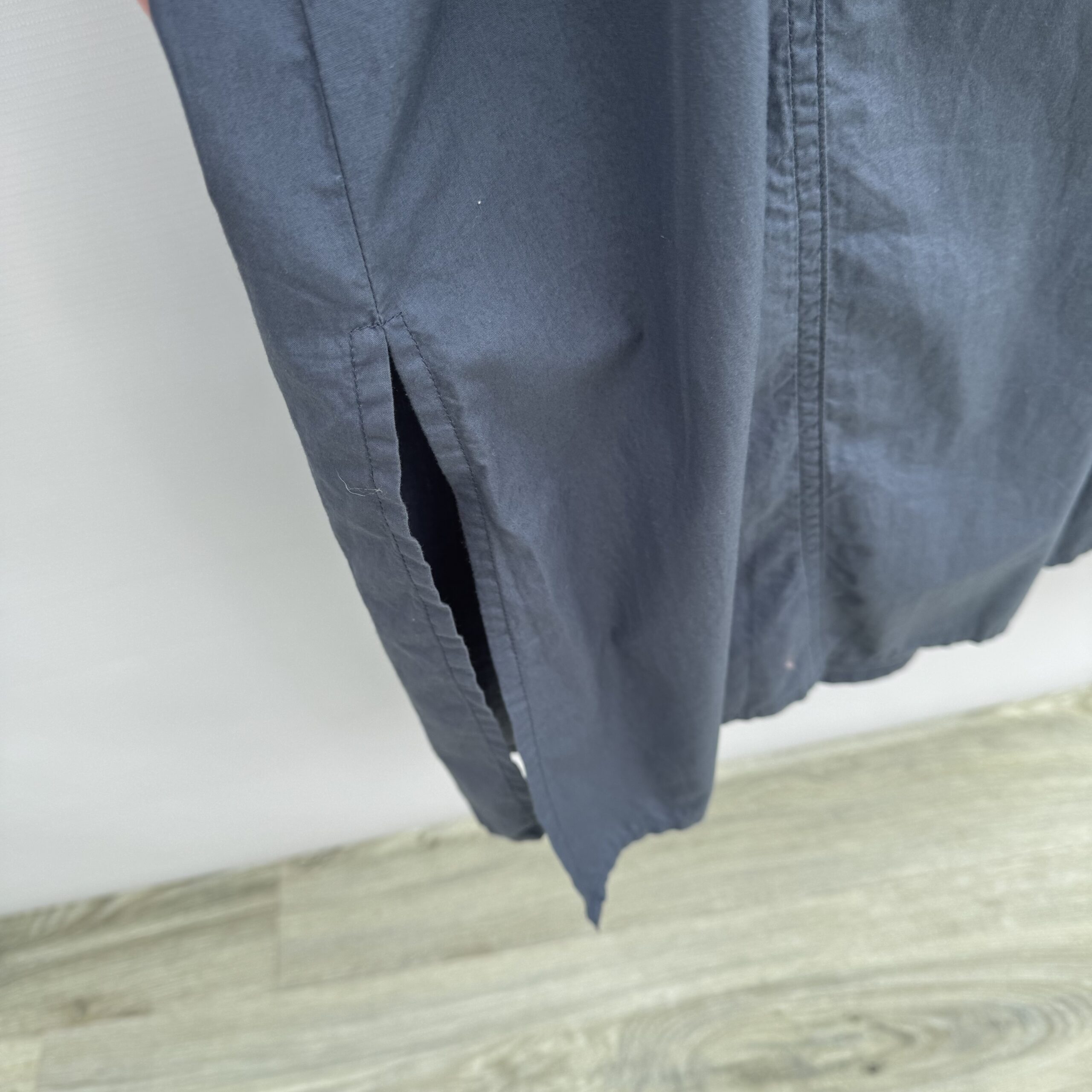 Project AJ117 Helene Slate Grey Organic Cotton Maxi Shirt Dress UK 12–14 - Image 5
