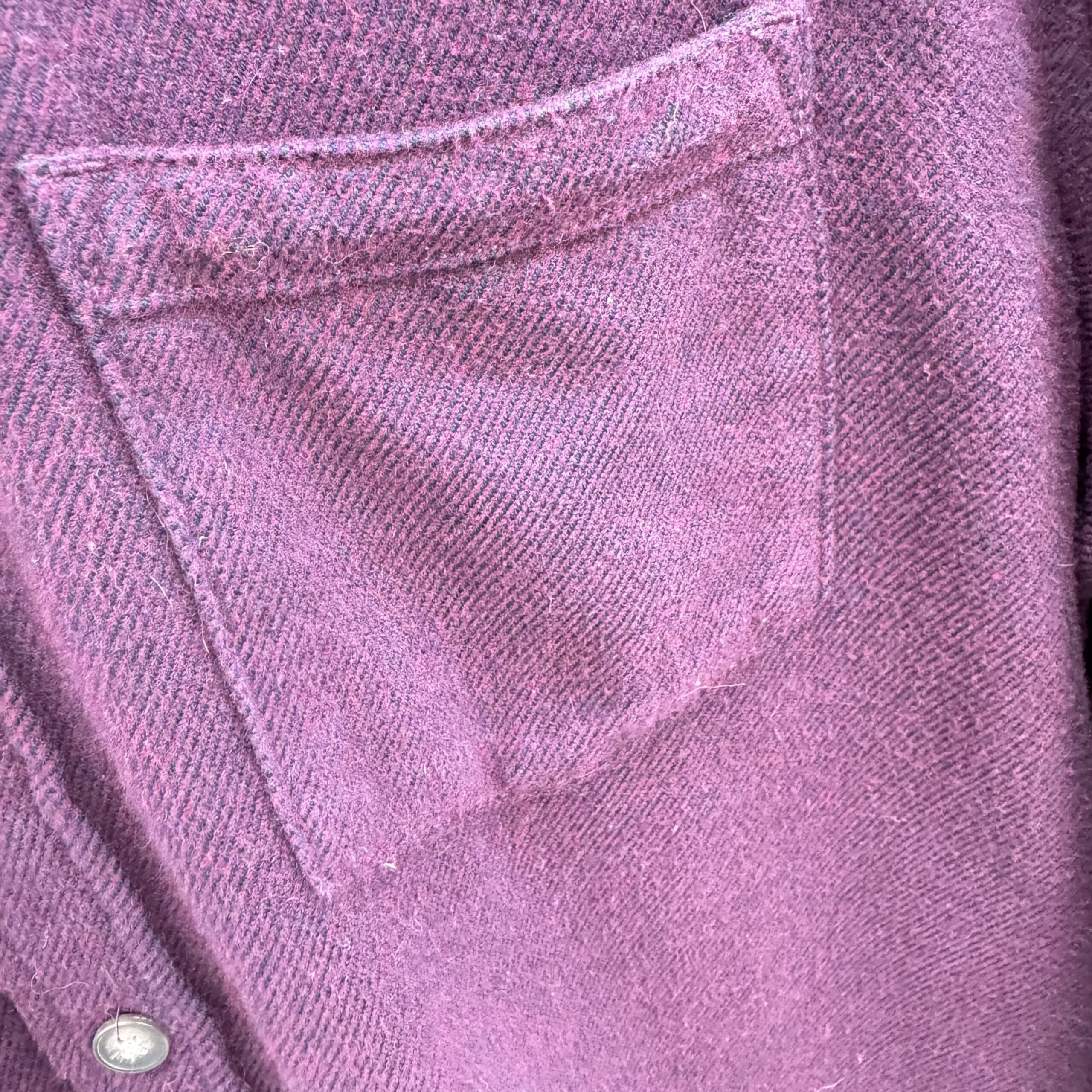 FatFace Men's Purple Raisin Cotton Jersey Overshirt Regular Fit Size Medium - Image 3