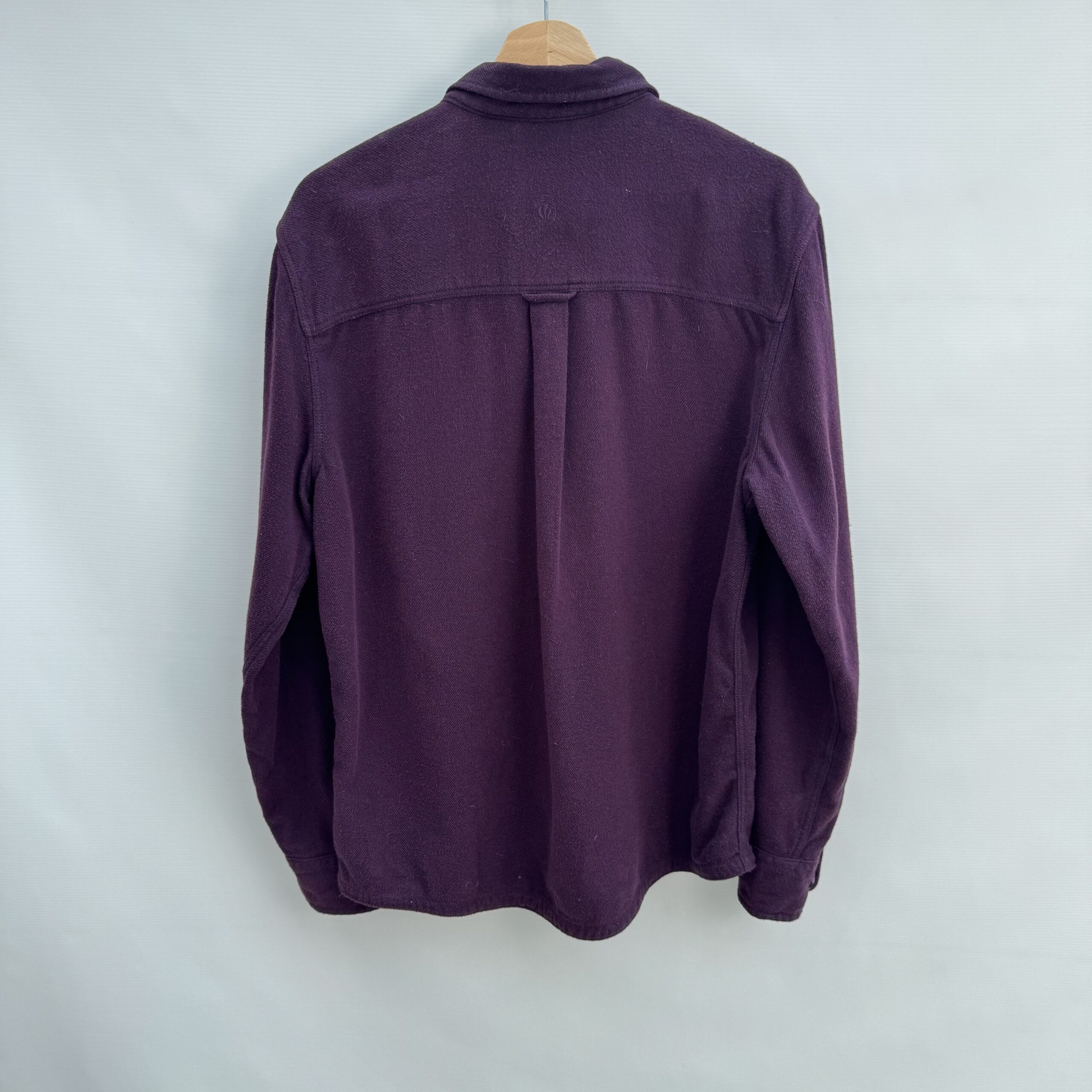 FatFace Men's Purple Raisin Cotton Jersey Overshirt Regular Fit Size Medium - Image 2