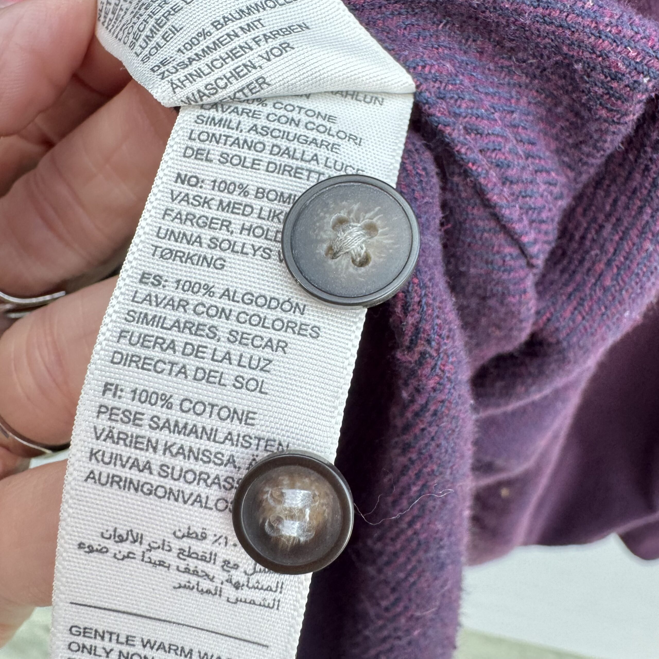 FatFace Men's Purple Raisin Cotton Jersey Overshirt Regular Fit Size Medium - Image 6