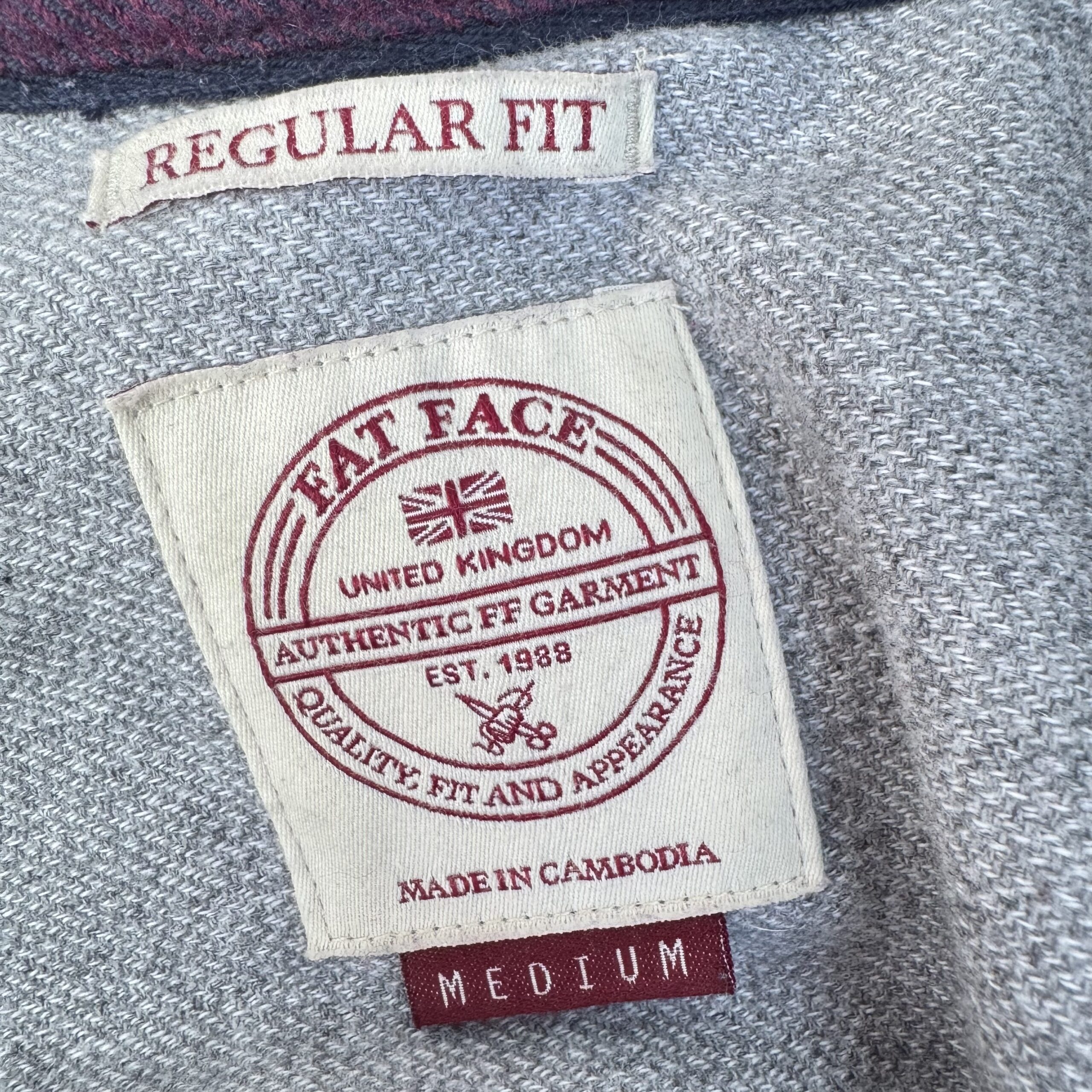 FatFace Men's Purple Raisin Cotton Jersey Overshirt Regular Fit Size Medium - Image 11