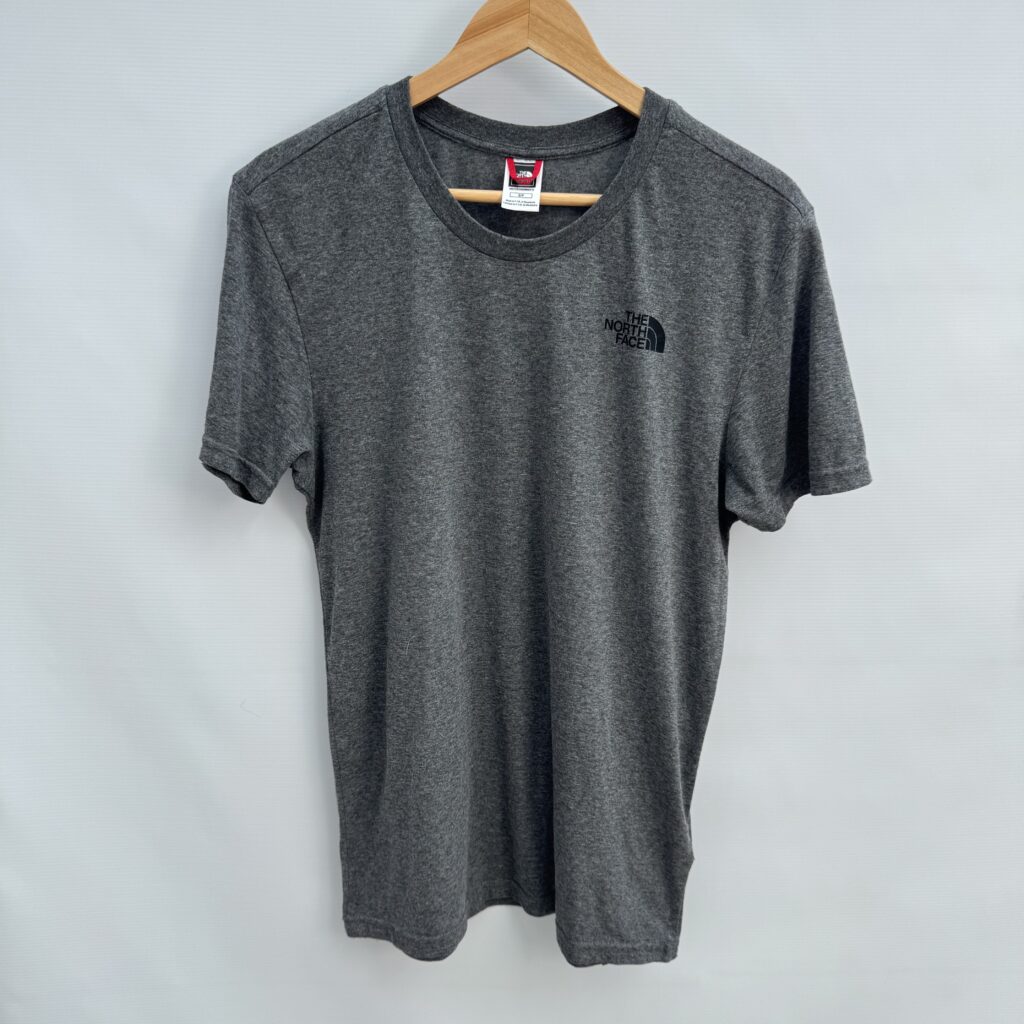 The North Face Men's Simple Dome T-Shirt Grey Marl Embroidered Logo Size Small