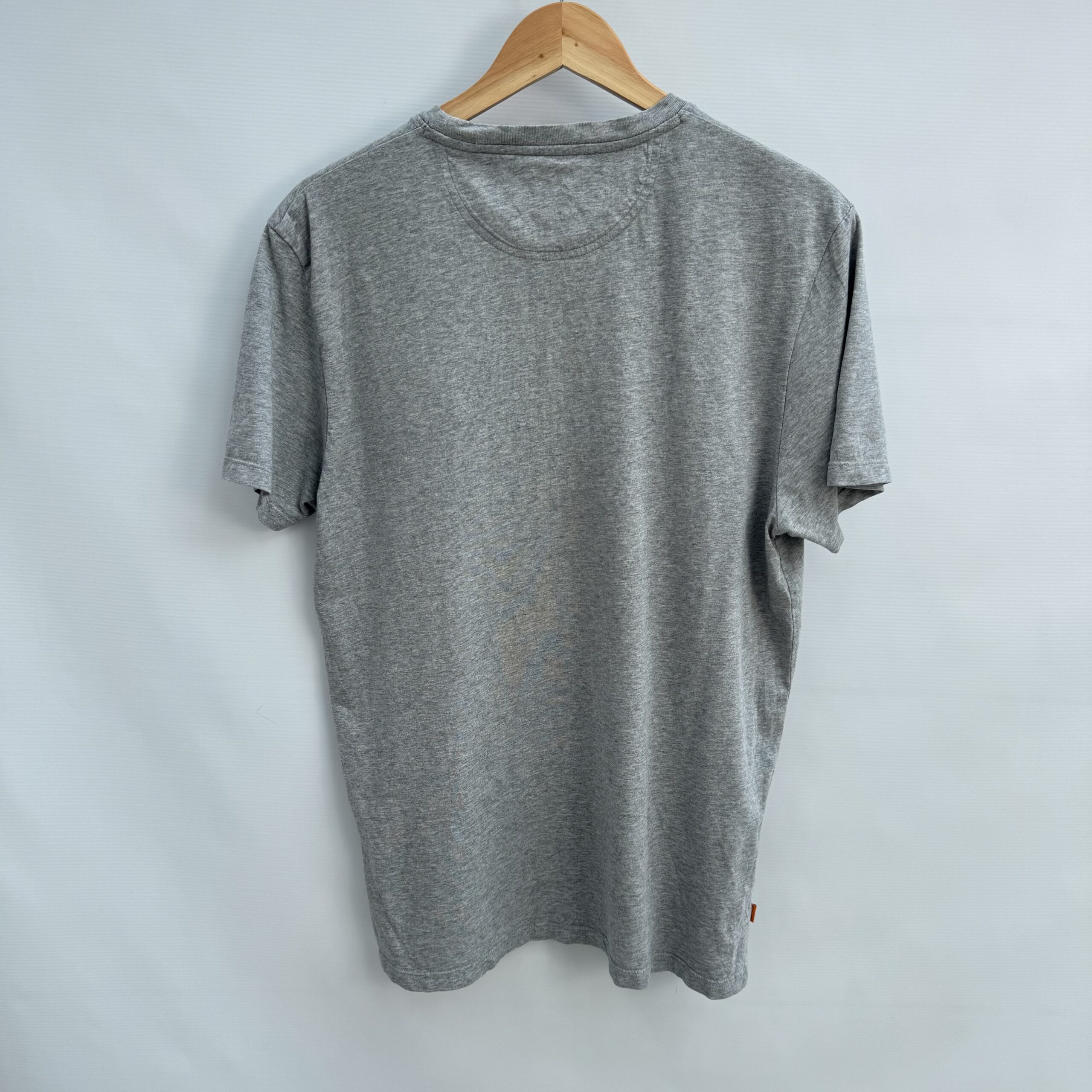Timberland Dunstan River Men's T-Shirt 100% Organic Cotton Grey Size Large Slim - Image 4